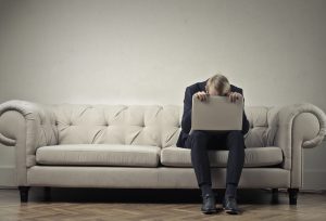 businessman giving up after failure