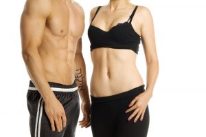 fit couple showing bodies